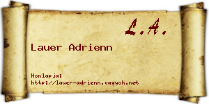 Lauer Adrienn névjegykártya